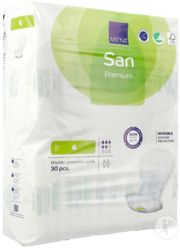 Abena San Premium 4 Lange Anatomique 30 Pièces