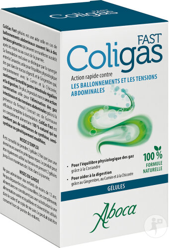 Aboca ColiGas Fast Contre Les Ballonnements Et Les Tensions Abdominales 50 Gélules