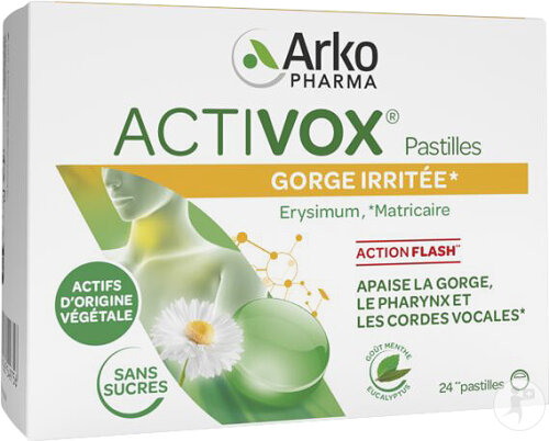 Activox Pastilles Pour La Gorge Arôme Menthe/Eucalyptus 24 Pièces