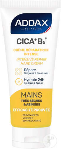 Addax Cica + B5 Crème  Réparatrice Intense Mains Très Sèches & Abîmées 50ml
