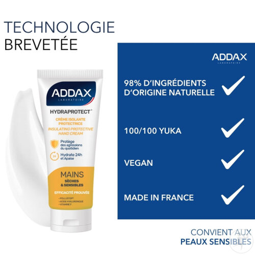 Addax Hydraprotect Crème Isolante Protectrice Mains Sèches & Sensibles 100ml-4