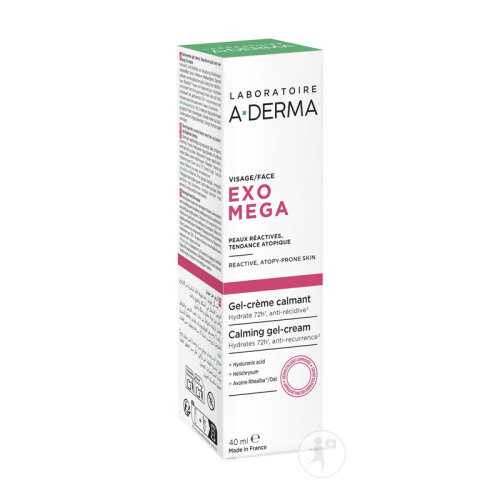 A-Derma Exoméga Gel-Crème Calmant Visage 40ml-3