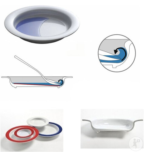 Advys Assiette Asymétrique Ornamin 921 En SAN 27cm Blanc 1 Pièce