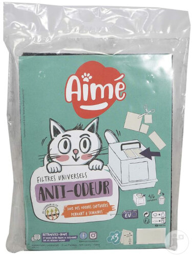 Aimé Filtres Universels Anti-Odeur Au Charbon Actif 3 Pièces