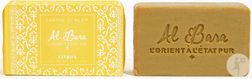Al Bara Savon Authentique Syrien D'Alep Al Bara Parfum Citron 100g
