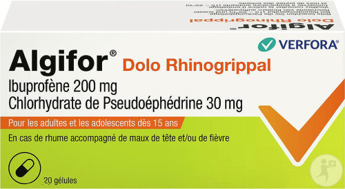 Algifor Dolo Rhinogrippal Rhume Avec Maux De Tête Et Fièvre 20 Gélules