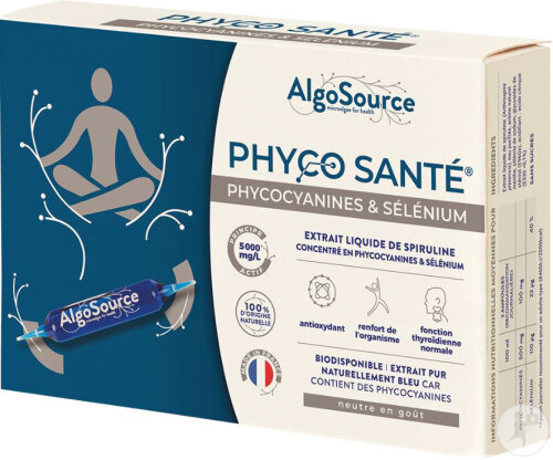 AlgoSource Phyco Santé Spirulysat Nutraceutique Bioactive Naturelle Ampoules 20x10ml