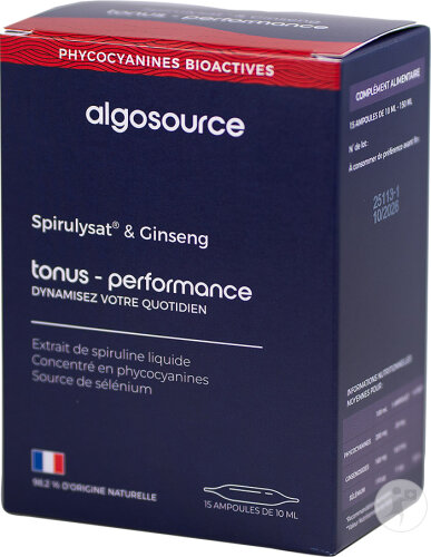 Algosource Spirulysat & Ginseng Ampoules 15x10ml