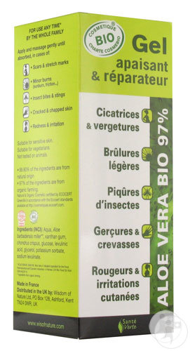 Aloe Vera Gel Apaisant Et Réparateur Bio 150ml
