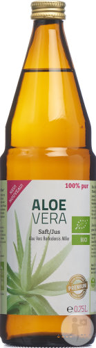 Aloe Vera Jus Bio 100% Pur Premium Flacon Verre 0,75l