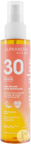 Alphanova Daily Sun Huile Solaire IP30 Visage Corps Et Cheveux Spray 125ml