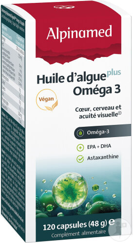 Alpinamed Huile Algues Plus Oméga 3 120 Capsules