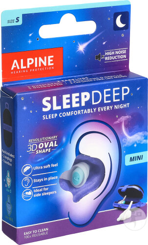 Alpine SleepDeep Bouchons D'Oreilles De Sommeil Taille S 1 Paire