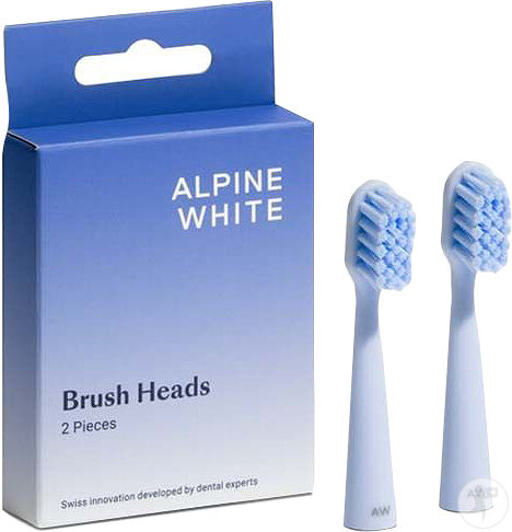 Alpine White Têtes De Brosse À Dents 2 Pièces