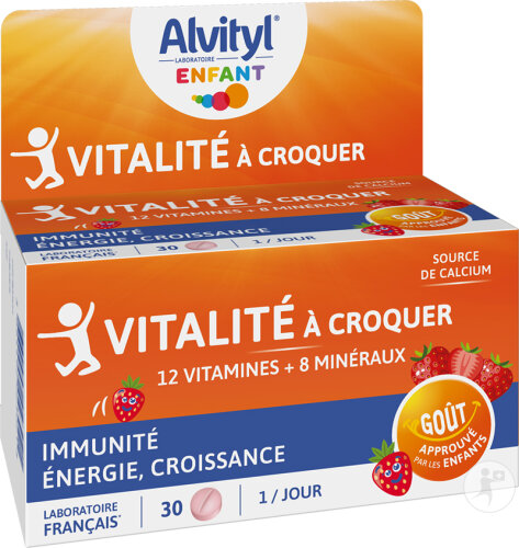 Alvityl Vitalité À Croquer Enfants 30 Comprimés