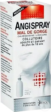 Angi-Spray Mal De Gorge Chlorhex./Lidocaïne Collutoire Adultes Et Enfants 40ml