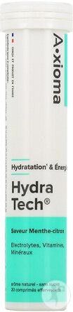 Aragan Hydratech Citron-Menthe Électrolytes Hydratation & Energie 20 Comprimés Effervescents