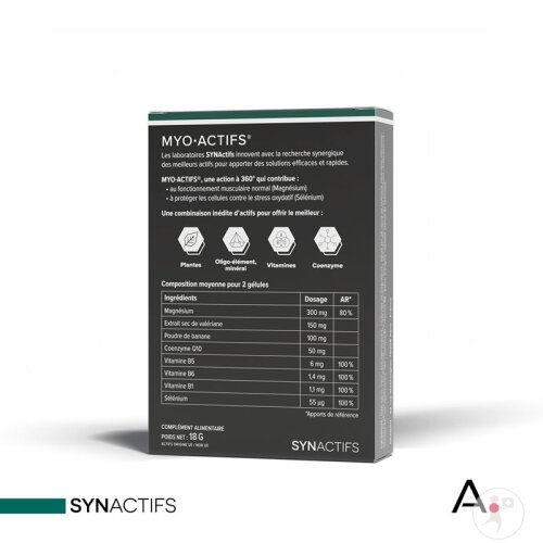 Aragan Synactifs Myoactifs Décontraction Musculaire Magnésium 30 Gélules-4