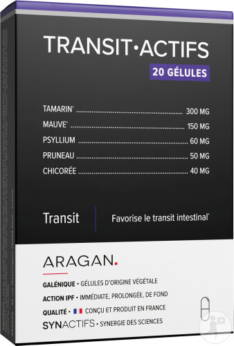 Aragan Synactifs Transitactifs Transit Intestinal Tamarin 20 Gélules