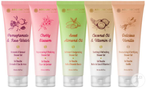 Arganicare Gels De Douche Tubes 5x250ml