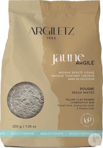 Argiletz Argile Jaune Ultra Ventilée Poudre Peaux Mixtes 200g