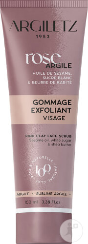 Argiletz Cœur D'Argile Sucre De Peau Argile Rose Gommage Exfoliant Visage Tube 100ml