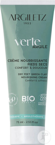 Argiletz Crème Nourrissante Argile Verte Pieds Secs Bio Tube 75ml