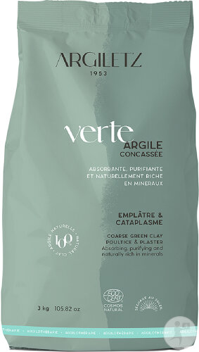 Argiletz Masque Argile Verte Concassée Sachet 3kg