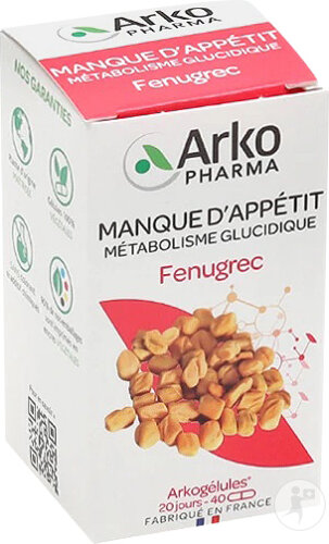 Arkogélules Fenugrec Pour L'Énergie Bio 40 Gélules