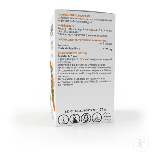 Arkogélules Spiruline Bio Tonus Et Vitalité 150 Gélules-2