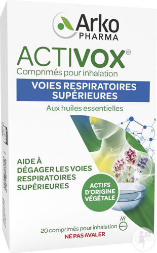 Arkopharma Activox Pour Inhalation Aux Huiles Essentielles 20 Comprimés