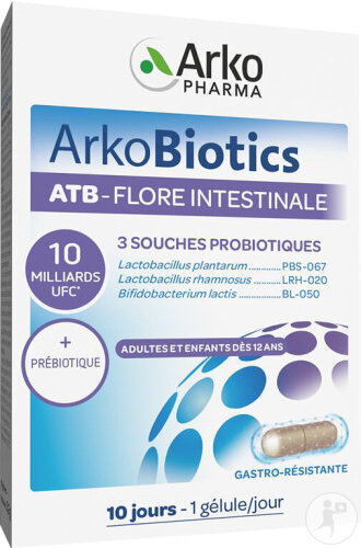 Arkopharma Arkobiotics Supraflor Flore Intestinale 3 Souches Probiotiques 10 Gélules