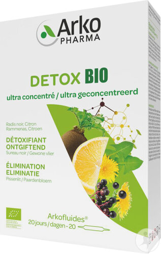 Arkopharma Arkofluides Détox Bio Complément Alimentaire 20 Ampoules