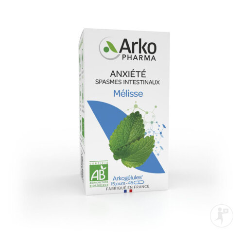 Arkopharma Arkogélules Anxiété Et Spasmes Intestinaux Mélisse Bio 45 Gélules
