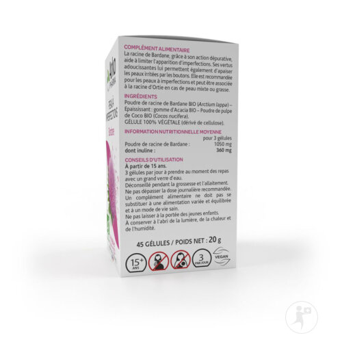 Arkopharma Arkogélules Bardane Peau Saine Et Nette Bio 45 Gélules-2