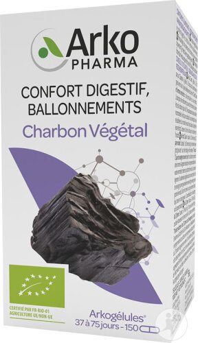 Arkopharma Arkogélules Charbon Végétal Bio 150 Capsules