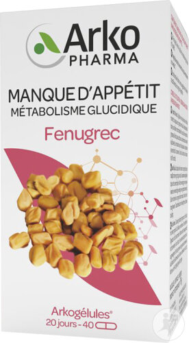 Arkopharma Arkogélules Fenugrec Pour L'Énergie Bio 40 Gélules