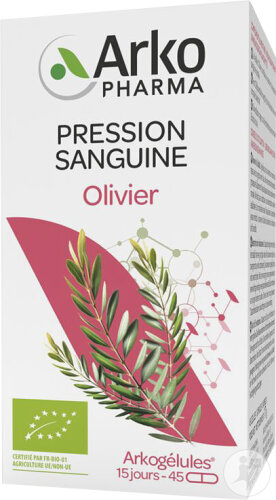 Arkopharma Arkogélules Olivier Bio Pression Sanguine Complément Alimentaire 45 Gélules