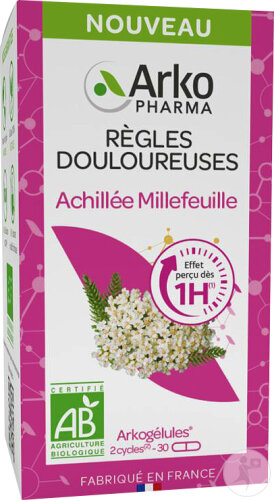 Arkopharma Arkogélules Règles Douloureuses Achillée Millefeuille Bio 30 Gélules