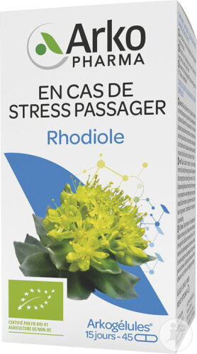 Arkopharma Arkogélules Rhodiole Stress Passager 45 Gélules Végétales