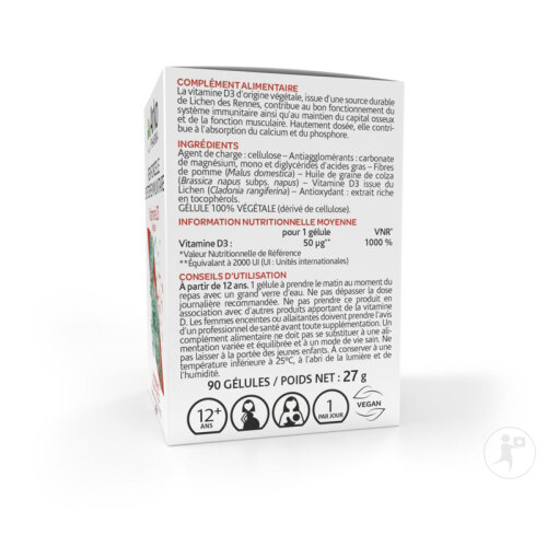 Arkopharma Arkogélules Vitamine D3 Végétale 2000UI Issue Du Lichen Boréal 90 Gélules-2