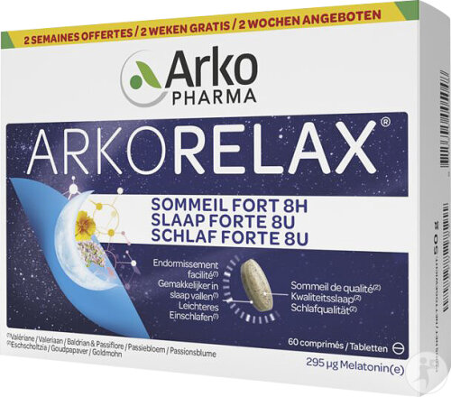 Arkopharma Arkorelax Sommeil Fort 8h 60 Comprimés