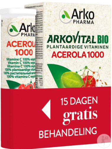 Arkopharma Arkovital Acérola 1000 Bio Vitamines Végétales 30 + 15 Comprimés À Croquer