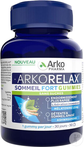 Arkorelax Sommeil Fort Gummies 30 Pièces