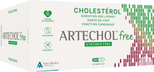 Artechol Free Favoriser Un Bon Taux De Cholestérol Sans Statines Complément Alimentaire 160 Gélules
