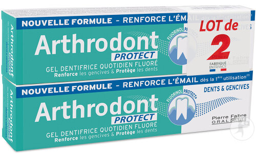 Arthrodont Gel Dentifrice Protect+ Tubes 2x75ml