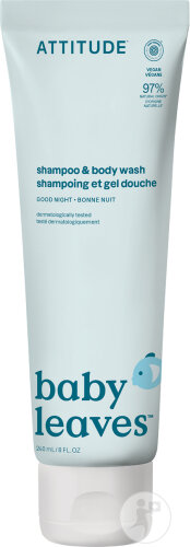 Attitude Baby Leaves Shampoing Et Gel Douche 2en1 Bonne Nuit Tube 240ml