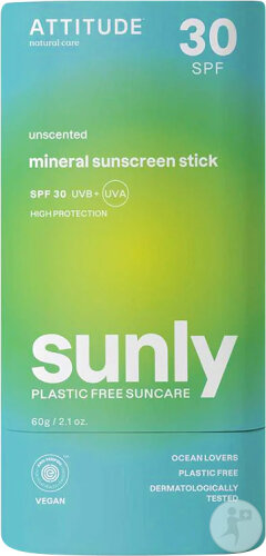 Attitude Bâton Solaire Minéral Sans Odeur IP30 Stick 85g