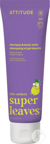 Attitude Super Leaves Enfants Shampoing 2en1 Poire Vanille Tube 240ml
