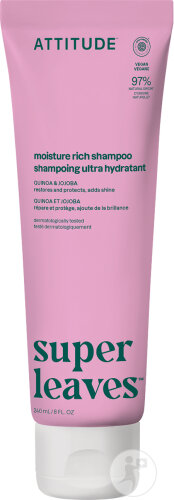 Attitude Super Leaves Shampoing Hydratation Intense Quinoa Et Jojoba Tube 240ml